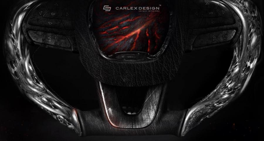 Детали интерьера Dodge Challenger SRT Hellcat by Carlex Design 2016 года  (фото 3 из 6)